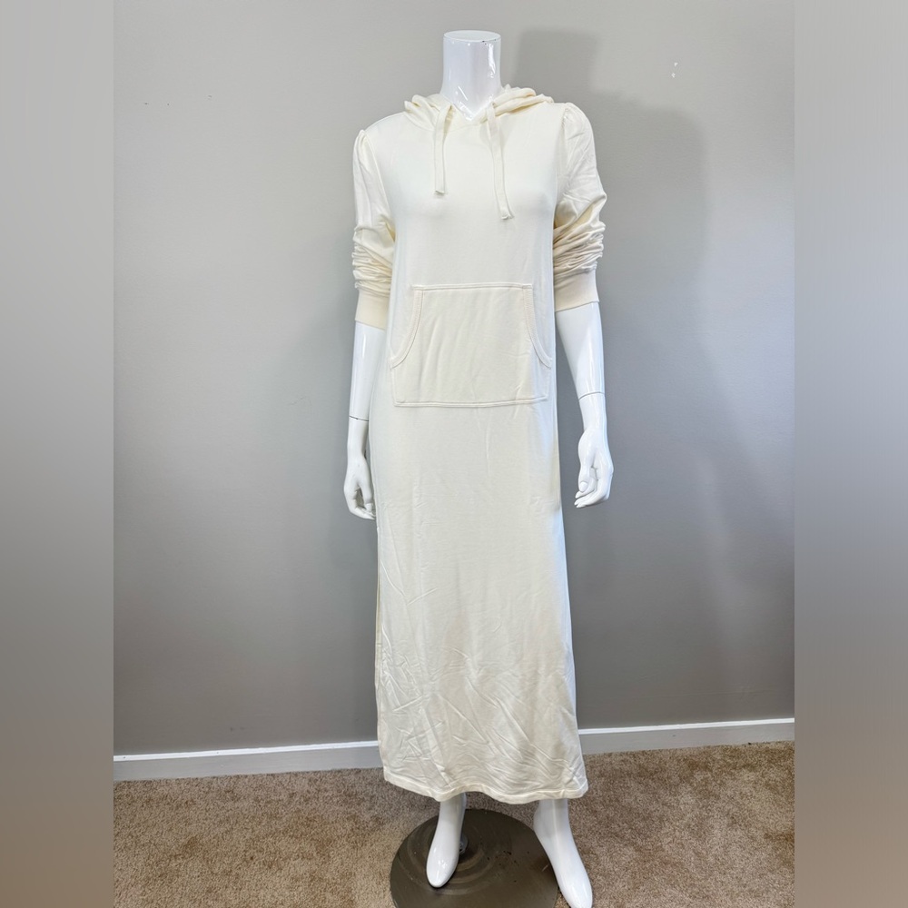 Z Supply Hoodie Casual Cream Cloud Dancer Sweatshirt Dress Long M Lounge